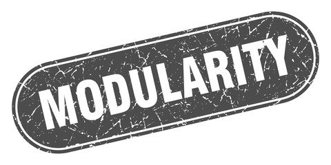 modularity sign. modularity grunge black stamp. Label