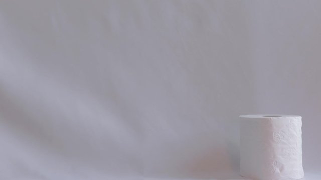 white toilet paper rolls time lapse animation pattern for texture with isolated plain background 