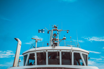 Ship bridge for navigation and control. © popovatetiana