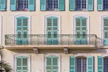 Long Terrace at Building in Cannes France