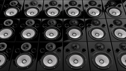 Black and White Speaker Wall Background 03