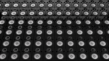 Black and White Speaker Wall Background 04
