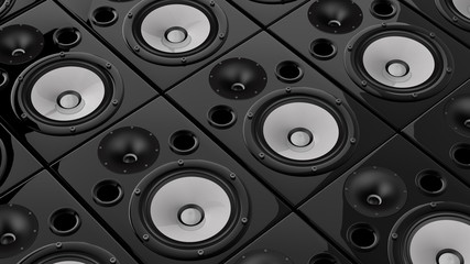 Black and White Speaker Wall Background 05