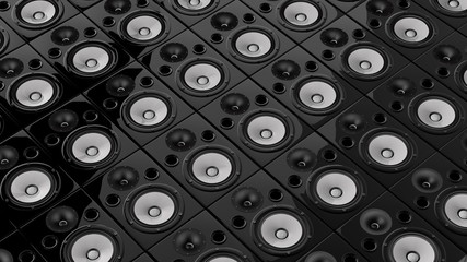 Black and White Speaker Wall Background 06