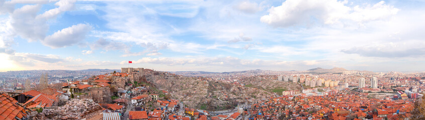 Panoramic view of Citadel of Ankara, Ankara, Turkey.