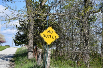 No Outlet Sign