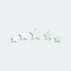 paper five stars rating icon .  black stars - best, top