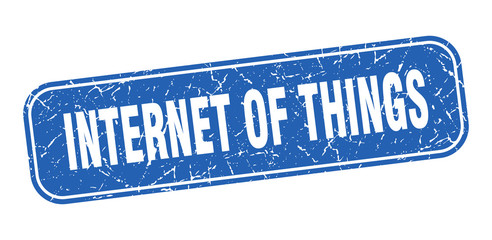 internet of things stamp. internet of things square grungy blue sign