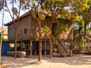 Fototapeta na wymiar Traditional stilt house - Roka Ar, Cambodia