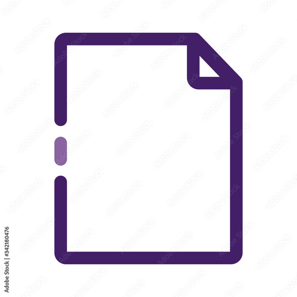 Poster paper document file line style icon