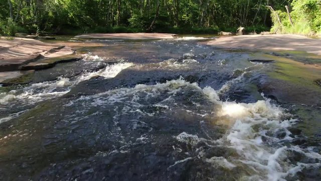 Low Dolly Shot of Mountain Stream