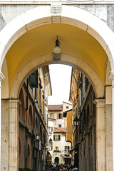 Fototapeta na wymiar Brescia, Italy. Beautiful architecture of Brescia city centre.