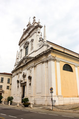 Brescia, Italy. Beautiful architecture of catholic church (Chiesa dei Santi Faustino e Giovita) in Brescia.