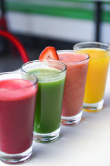 fresh fruit smoothies and juices