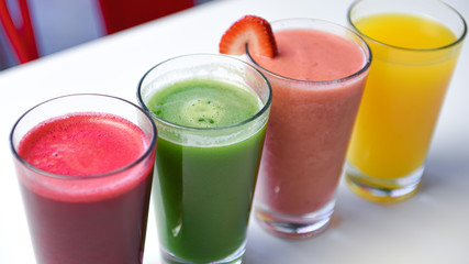 fresh fruit smoothies and juices