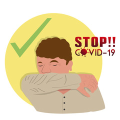 Fototapeta na wymiar Coronavirus stop and prevention poster