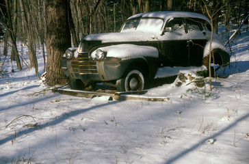 A junk car in Woodstock New York