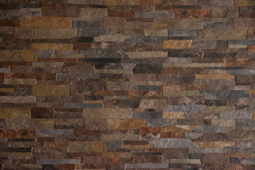 Stacked stones on the wall of a luxury home