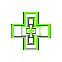 Obraz premium Isolated hospital signal icon