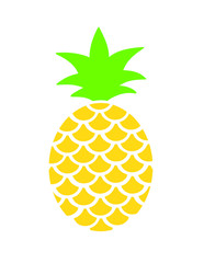 Pineapple vector illustration.