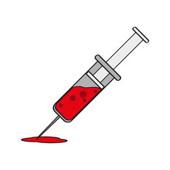 Isolated syringe icon