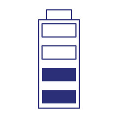 low battery charge isolated icon on white background