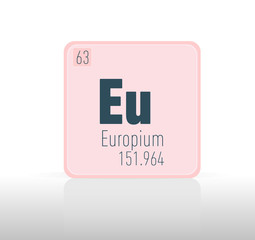 Europium periodic table single element.