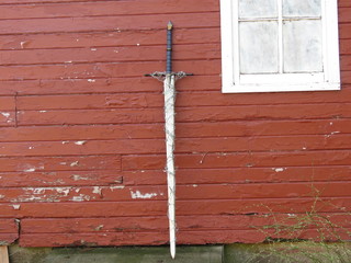 barbed wired sword