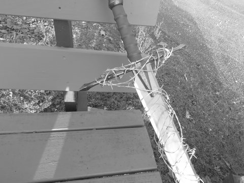 barbed wired sword