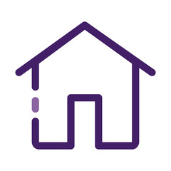 house building facade line style icon