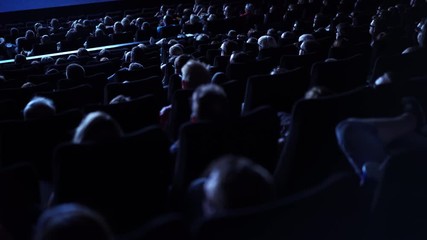 Audience in a movie theater during a film performance - cinema