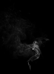 movement of smoke on black background, smoke background, abstract smoke on black background