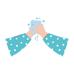 covid 19 coronavirus, prevention wash your hands, isolated icon