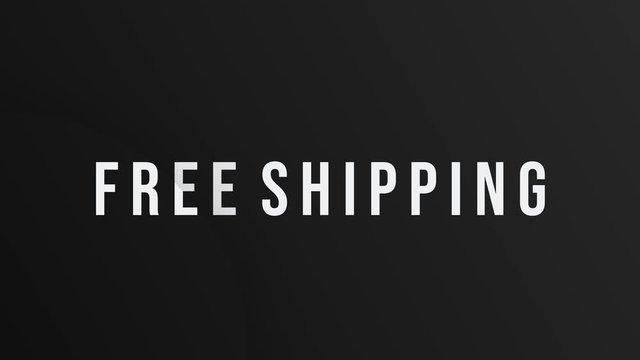 Free shipping animation highlight graphic text