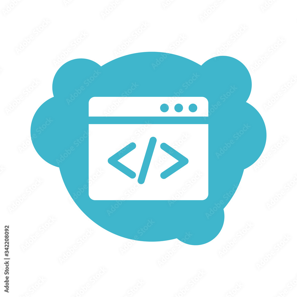 Poster webpage template block style icon