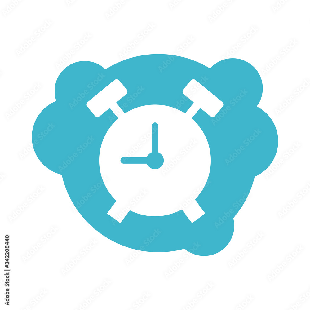 Poster alarm clock block style icon