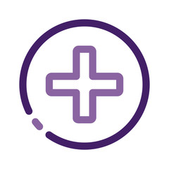 pluss symbol line style icon