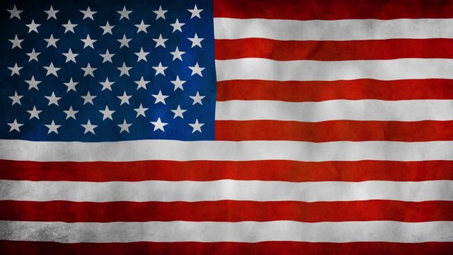 United States flag is flying, can be used for background