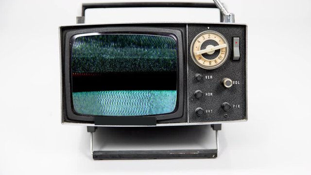 retro television with static and glitches