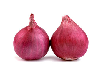 shallots onion chopped isolated on a white background