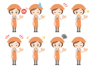 人物セット＿OK＿スーパー店員＿女性