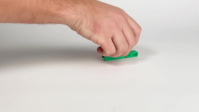Jenga Blocks domino chain reaction in slow motion