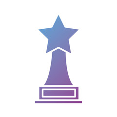 star trophy silhouette style icon