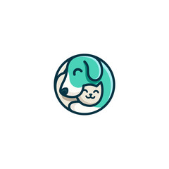 Cat and dog logo