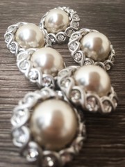 accessories in vintage glass jar for wedding engage ceremony