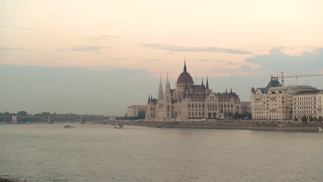 Budapest Parliament, River Danube, and Bridges, Hungary