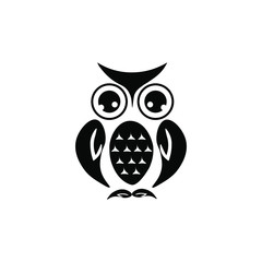 black chest owl logo vector