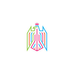 Falcon King Line Art