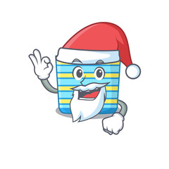 Beach bag Santa cartoon character with cute ok finger