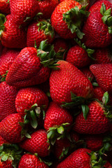 Strawberries full frame edge to edge background